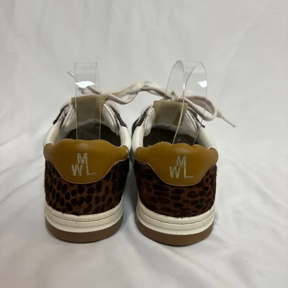 Madewell Court Sneakers White Leather & Spotted Calf Hair Women’s Size 7 - Picture 4 of 9